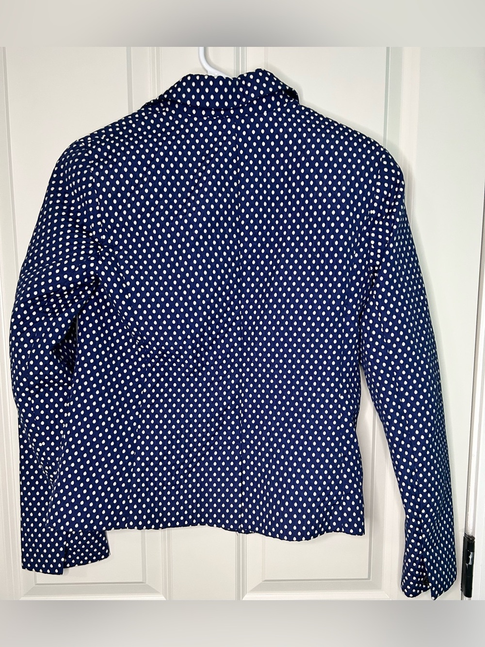 Gap "The Academy" blazer in navy with a white polka dot pattern size 4 - Picture 5 of 11